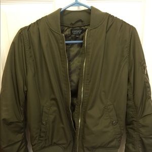 Olive green bomber jacket